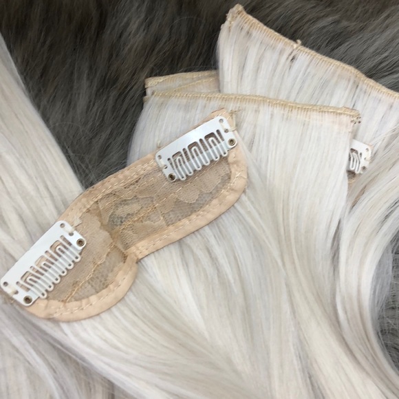24” WHITE BLONDE STRAIGHT 280 G  4 PEICE CLIP INS main image 5